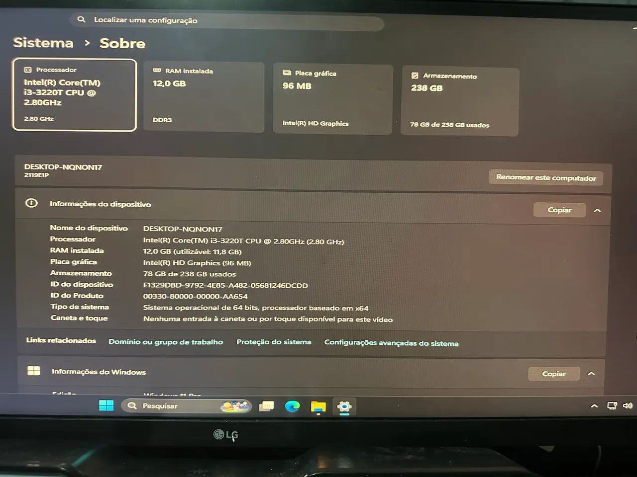 PC Lenovo ThinkCentre i3 | 12GB RAM | SSD 240GB | Windows 11 Pro - Foto 2