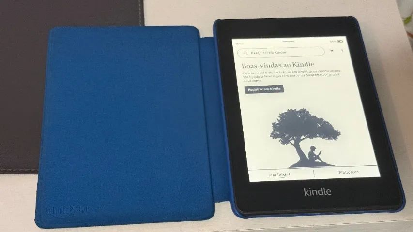 Kindle Paperwhite 10 geração com capa, cabo e caixa original - Foto 2