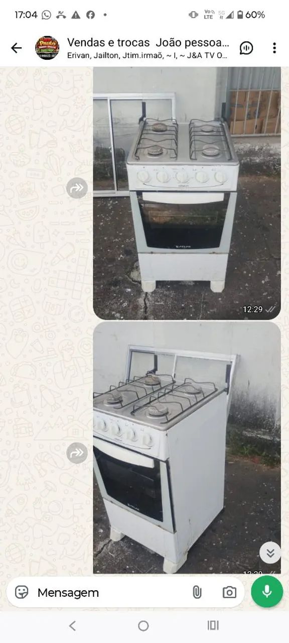Fogão  usado 4 bocas