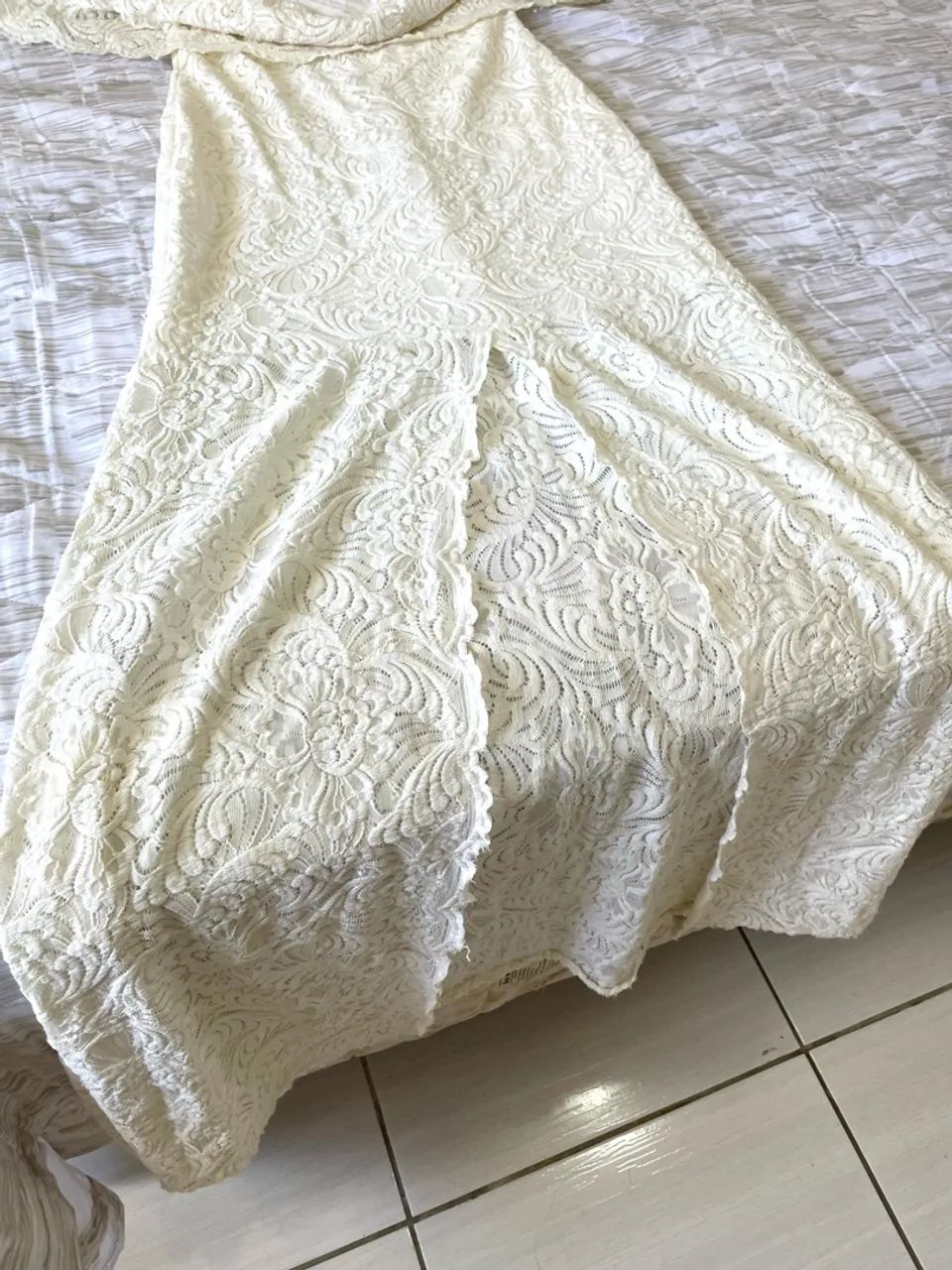 Vestido branco de renda longo JOY 42 - Foto 2