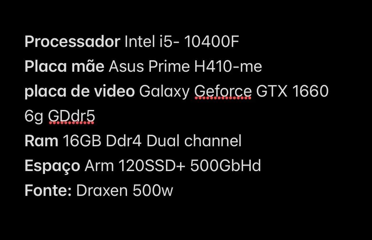 Pc Gamer i5 -10ª +GTX 1660  - Foto 3