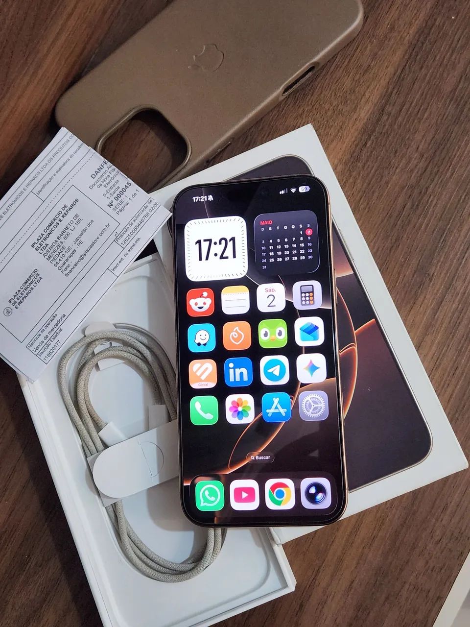 iPHONE 16 PRO MAX 256 Gb, Impecável, completo c/ NF e Garantia. TROCO EM S26 ULTRA