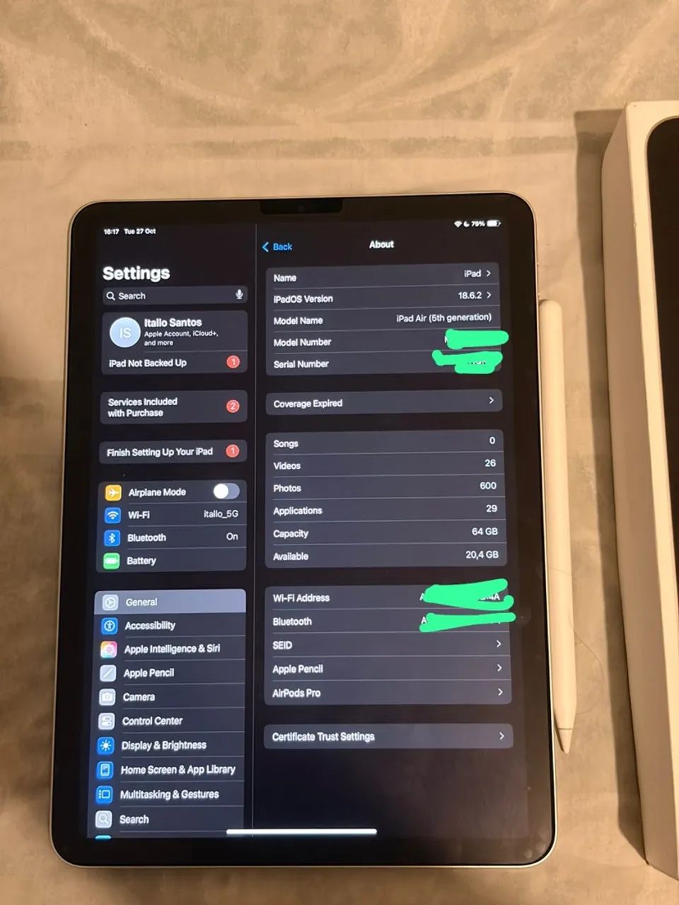 IPad Air m1 5th geração + Apple Pencil 2  - Foto 3