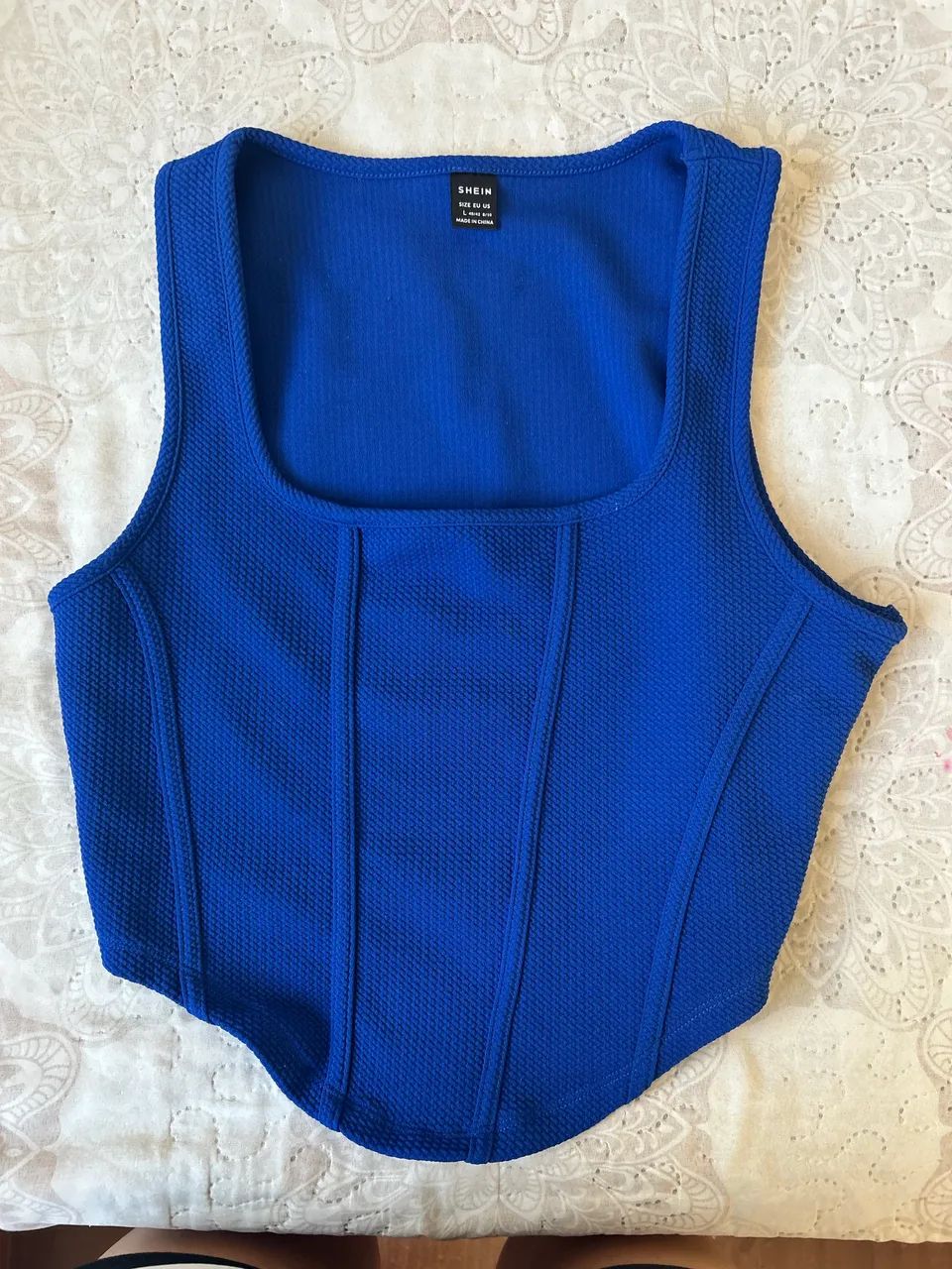 Cropped azul 