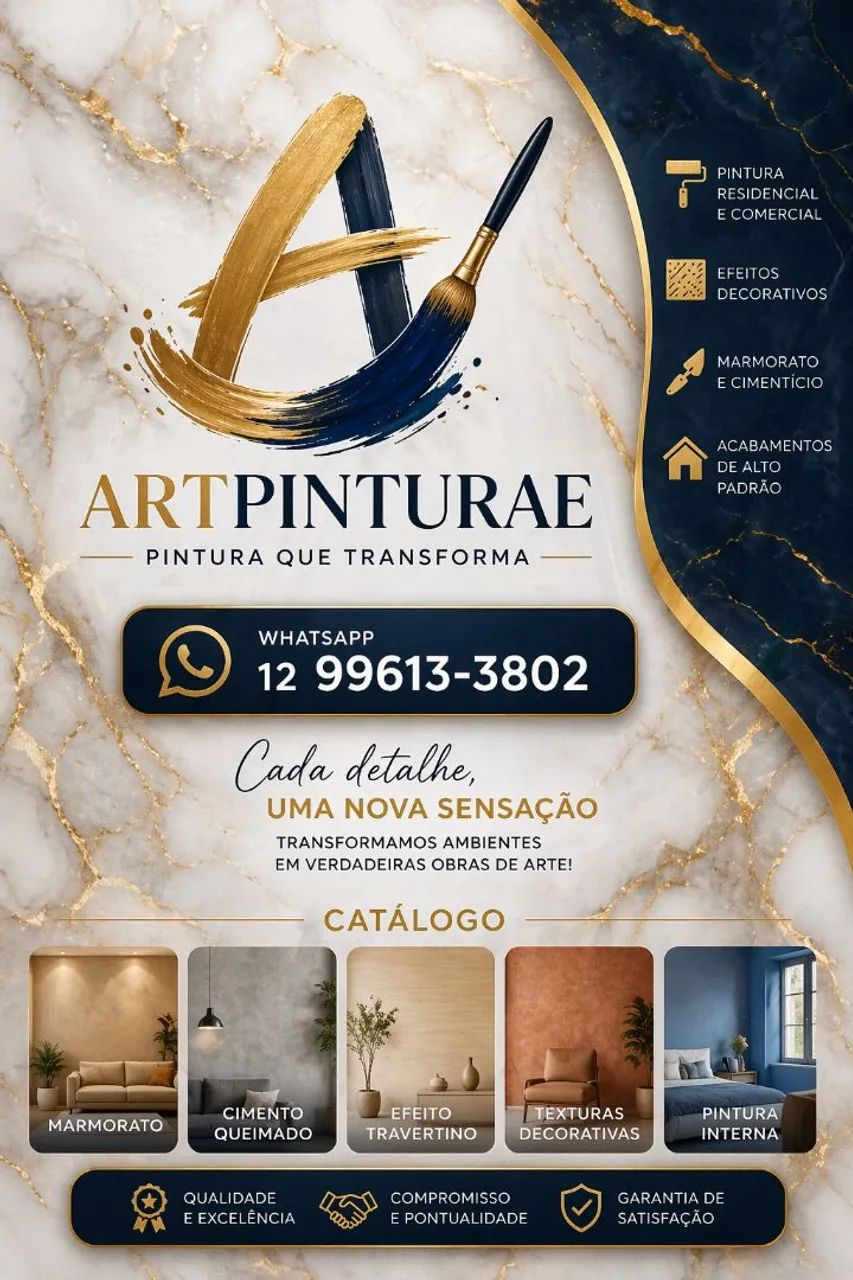 Pintura e reformas efeito decorativos marmorato 