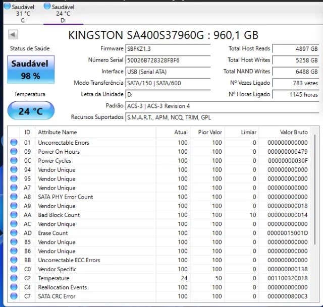 SSD Kingston Kingston A400 960 GB - Foto 4
