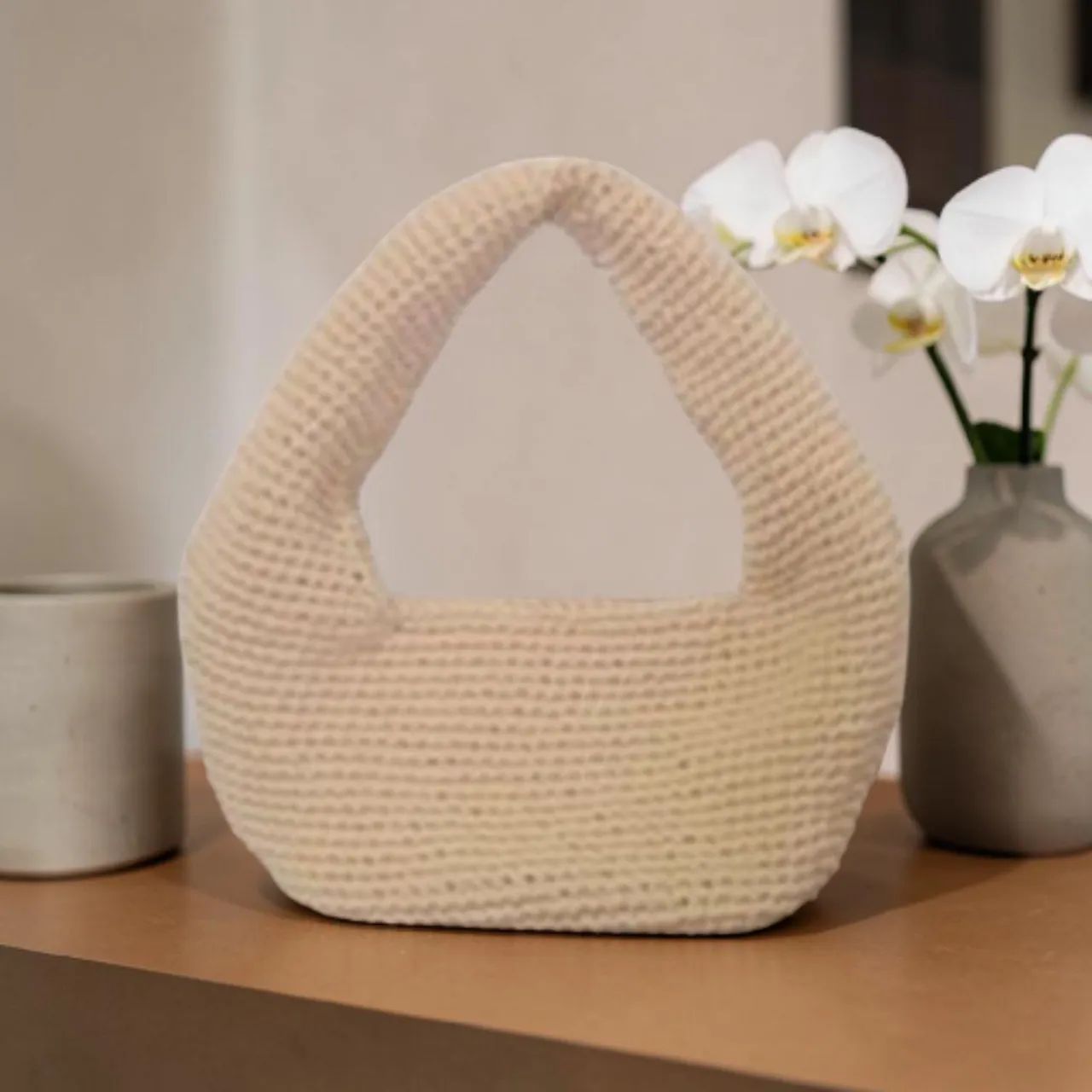 Bolsa Croche Donutbag Creme - Foto 3