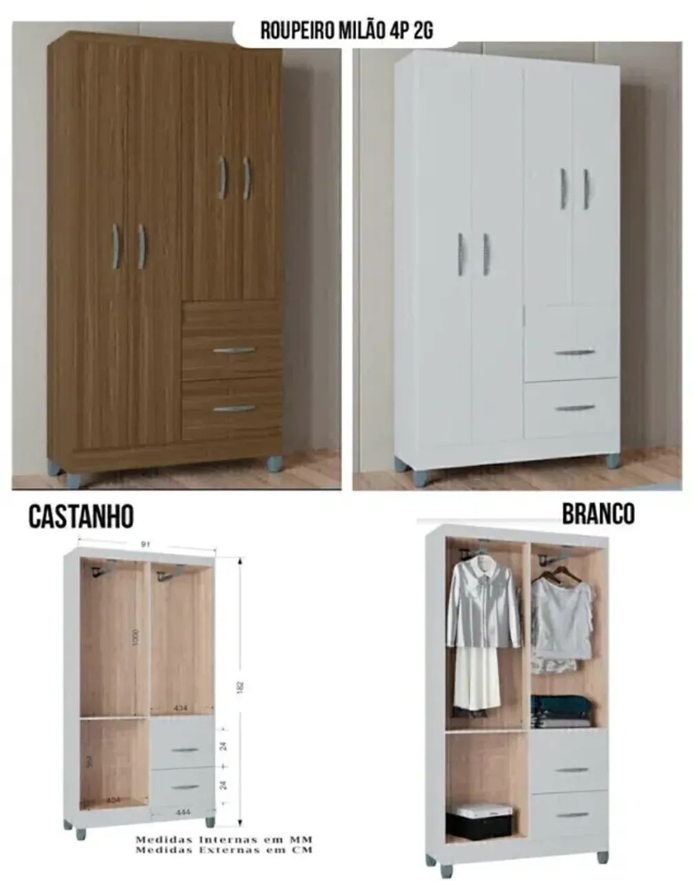 Guarda roupa de solteiro 