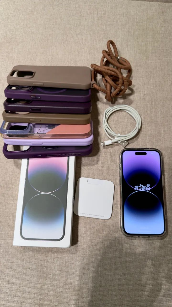 iPhone 14 Pro 256GB Deep Purple (Roxo) + 8 capinhas - Celulares e