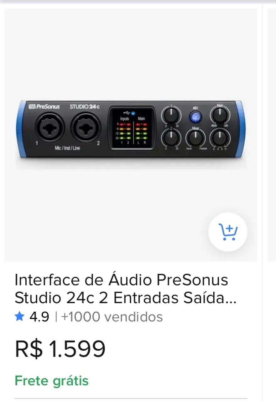 INTERFACE DE AUDIO PRESONUS 24c  - Foto 3