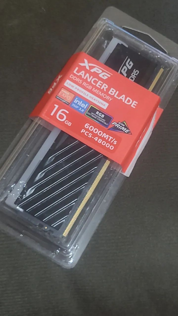 Memória RAM 16gb, Xpg lancer blade 6000mhz