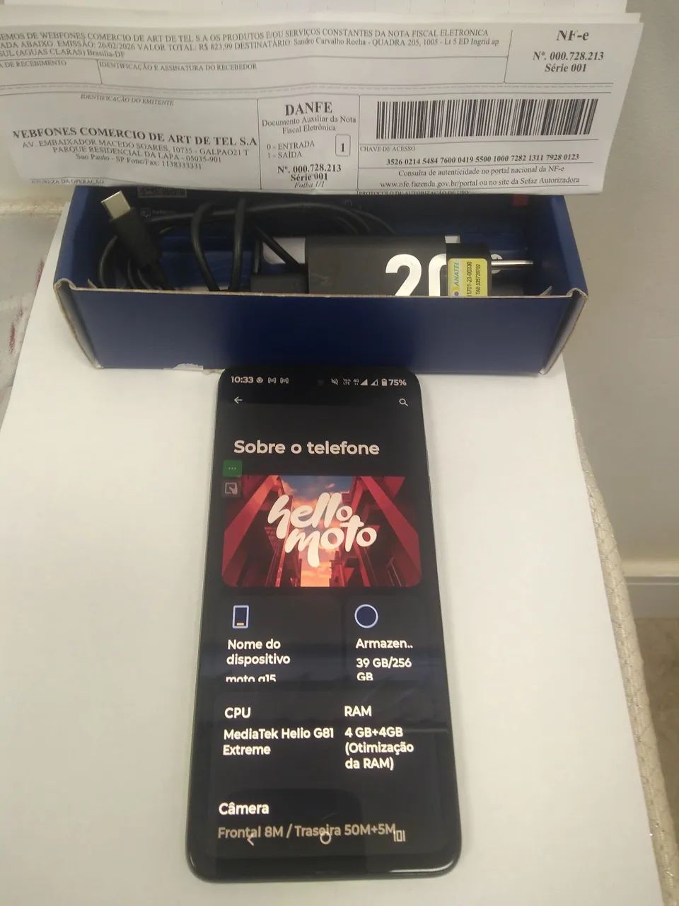 Moto g15 muito novo 256 GB - Foto 4