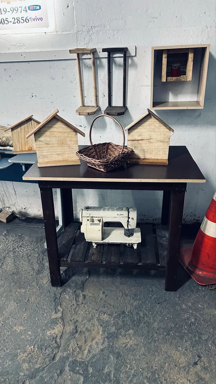 Mesa de madeira rústica peça única 