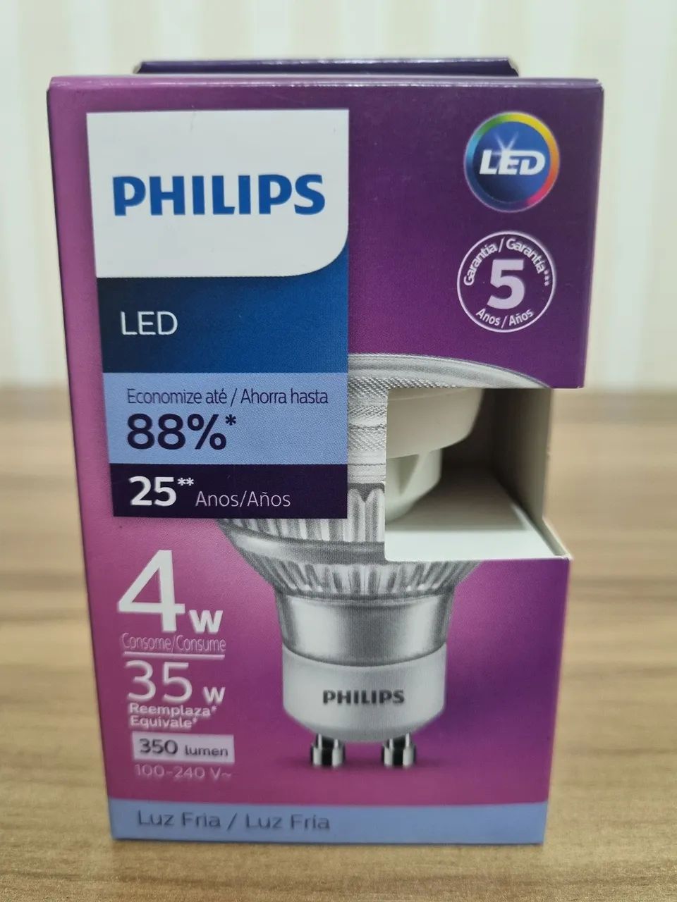Kit 5 Lâmpadas Dicroica GU10 Philips - Foto 2