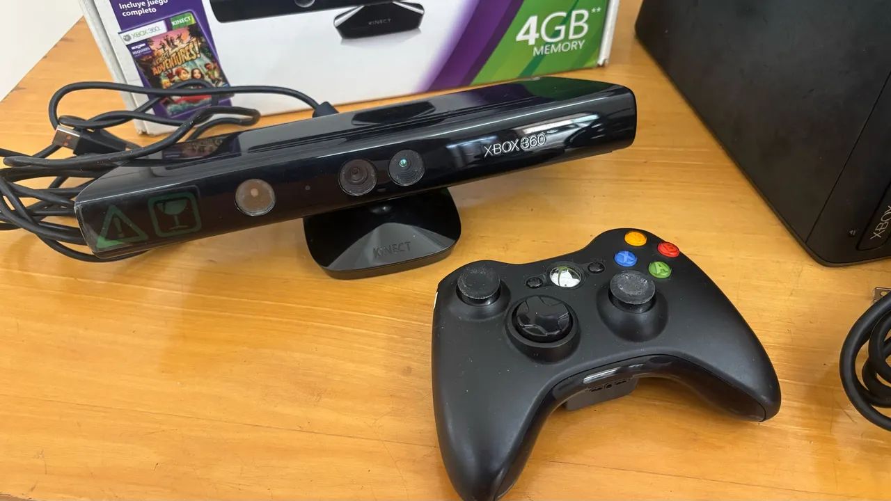 Xbox 360 original na caixa + kinect + 29 jogos  - Foto 2