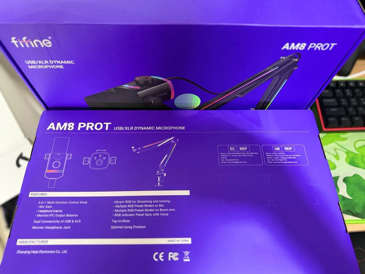 Microfone Fifine AM8 PROT USB e XLR Completo com Braço - Novo Lacrado? - Foto 5