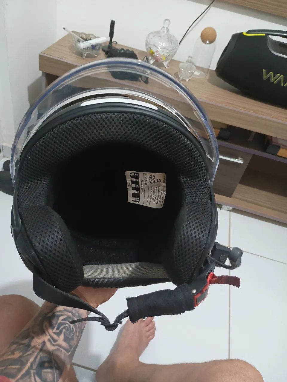 Capacete rece tech com intercomunicador  - Foto 5