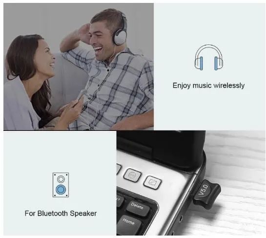 Adaptador e receptor bluetooth USB 5.0 Pc Notebook caixinha de som - Loja física - Foto 4