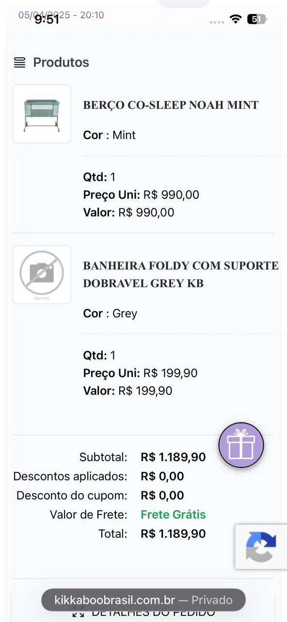 Berço co-leito marca kikaboo  - Foto 5