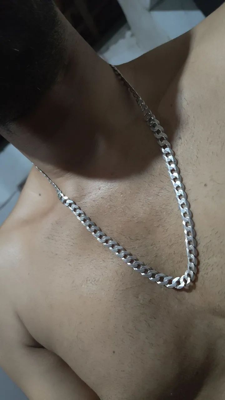 Cordão de prata 925 maciço, com 35 gramas. - Foto 2