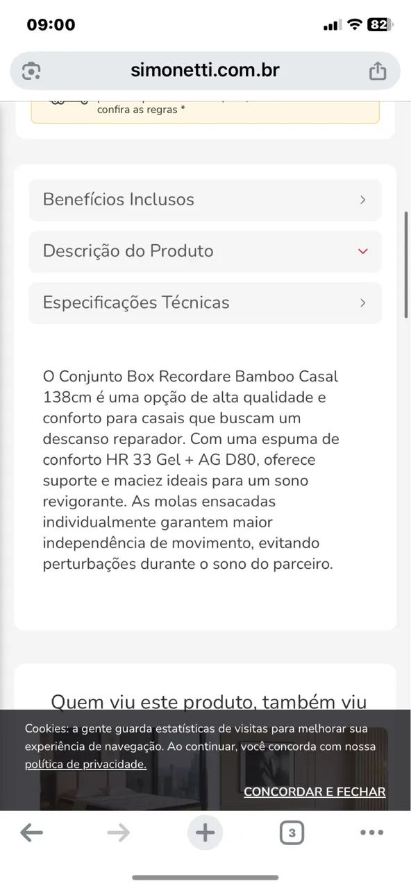 CAMA BOX BASE E COLCHÃO SEMINOVA - Foto 5