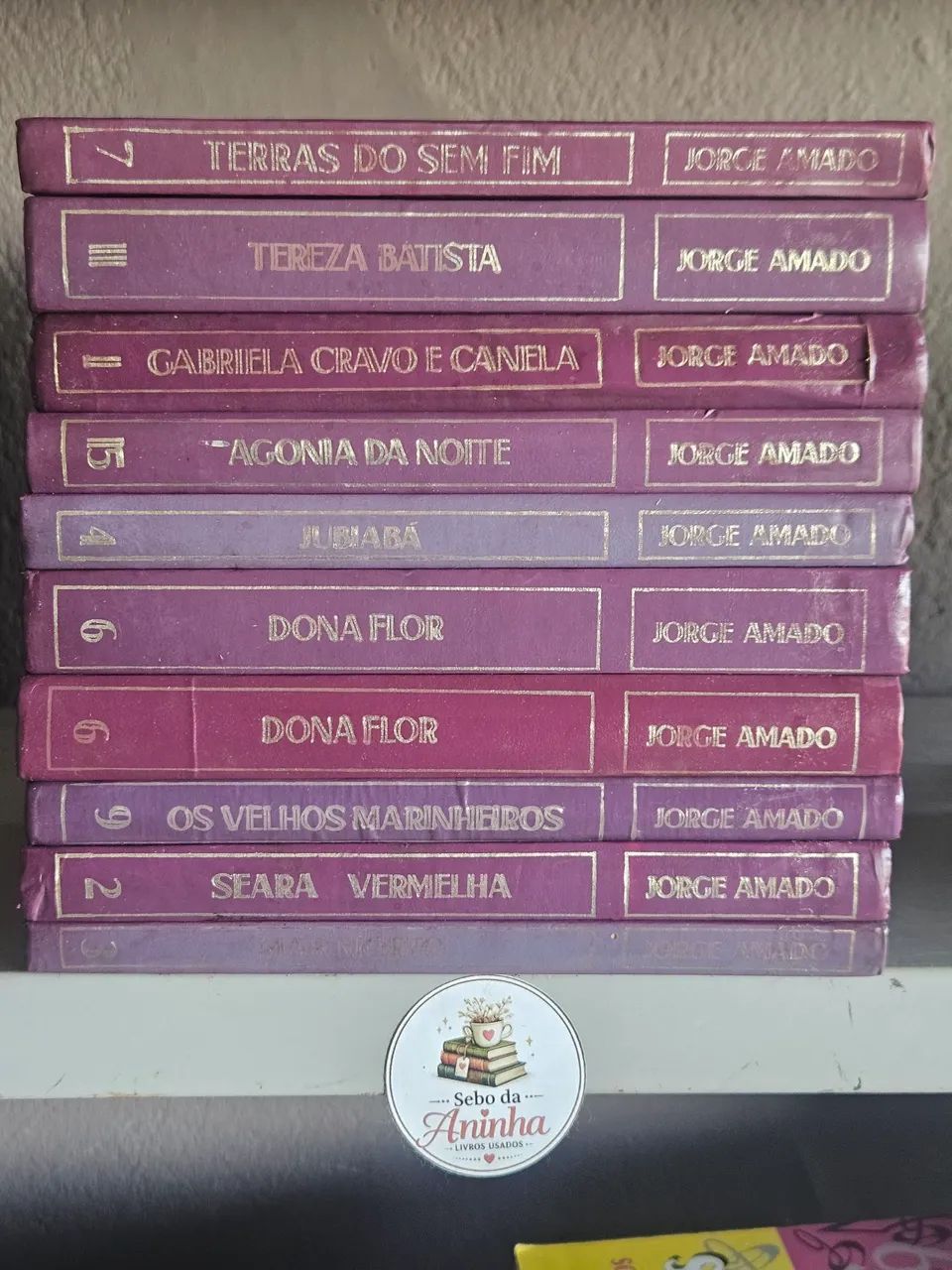 LIvros capa roxa Jorge Amado 