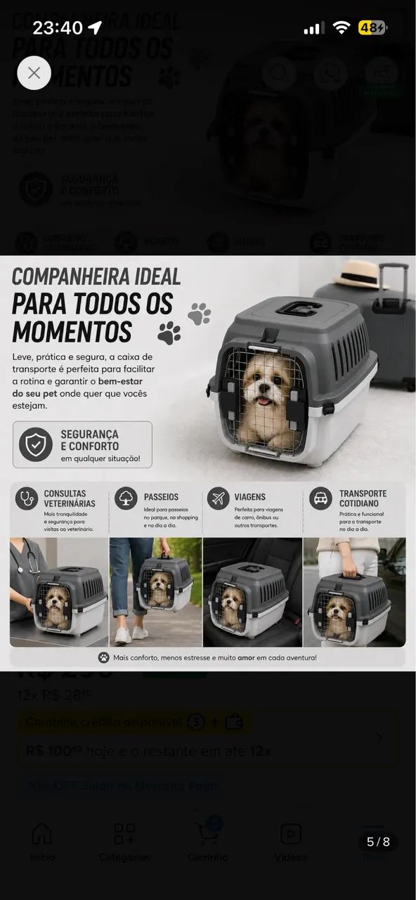 CAIXA TRANSPORTE PET GULLIVER