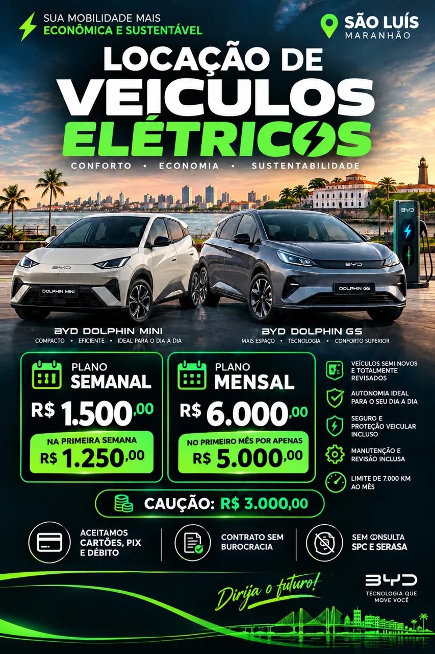 LOCAÇÃO DE CARROS ELÉTRICOS 