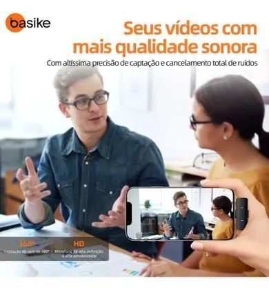 Microfone de Lapela Basike Cancelado de ruídos.  - Foto 4