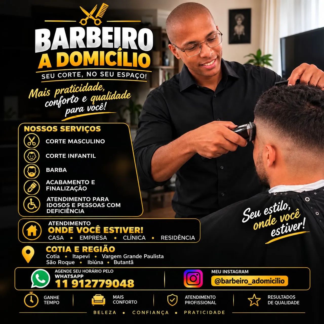 Barbeiro a domicílio 