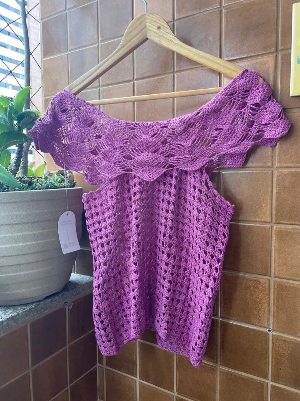 Blusa de crochê 