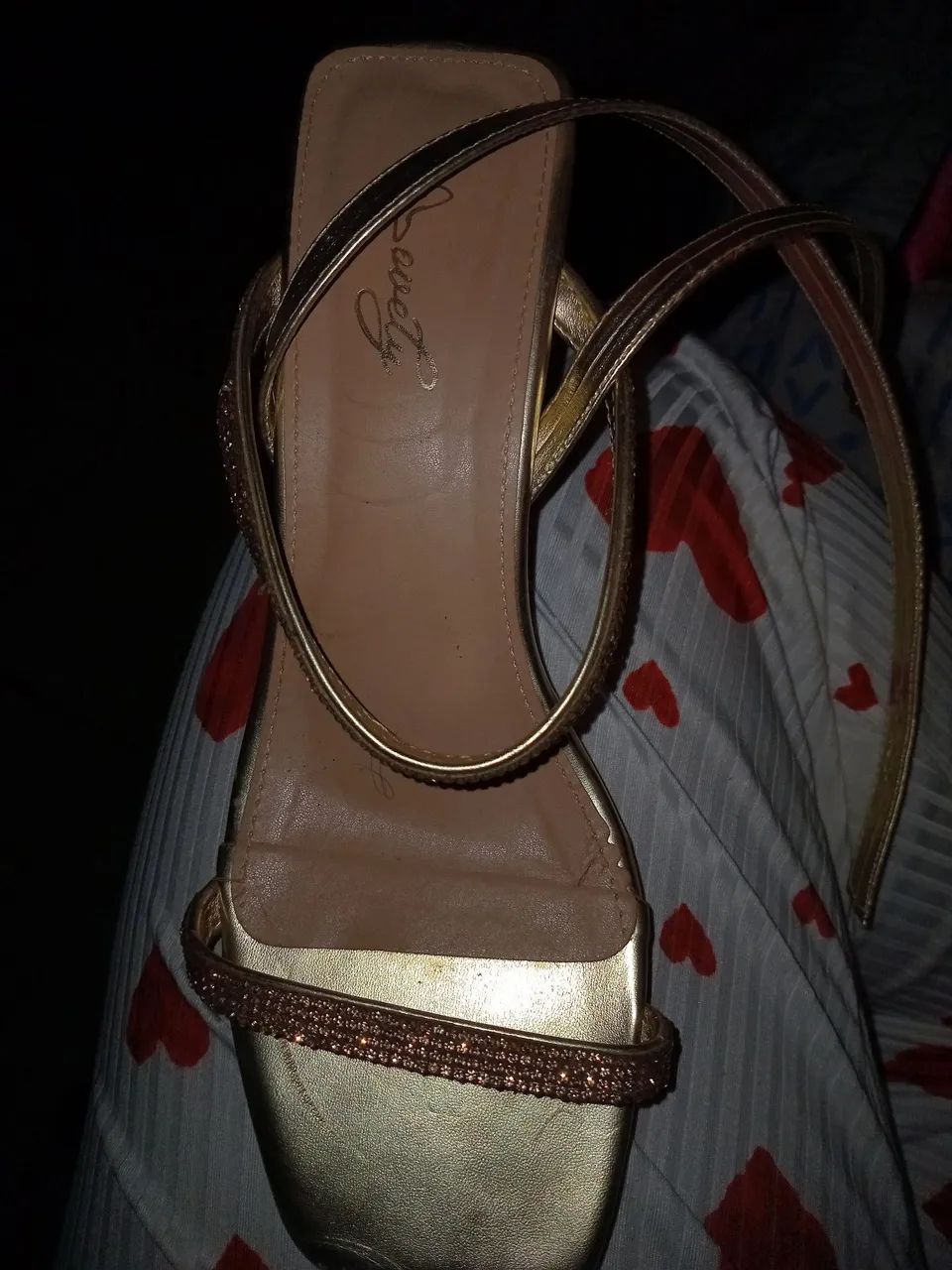 Sandália com strass