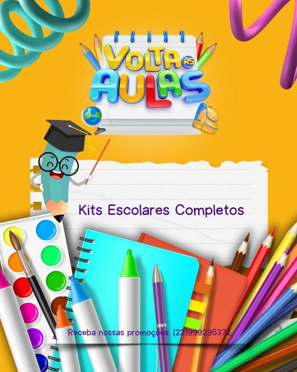 KITS ESCOLARES COMPLETOS - PRONTOS PARA USAR!