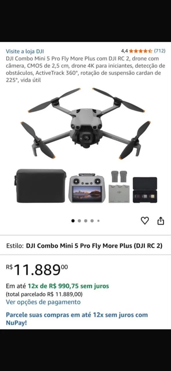 Drone Dji combo mini pro fly more plus