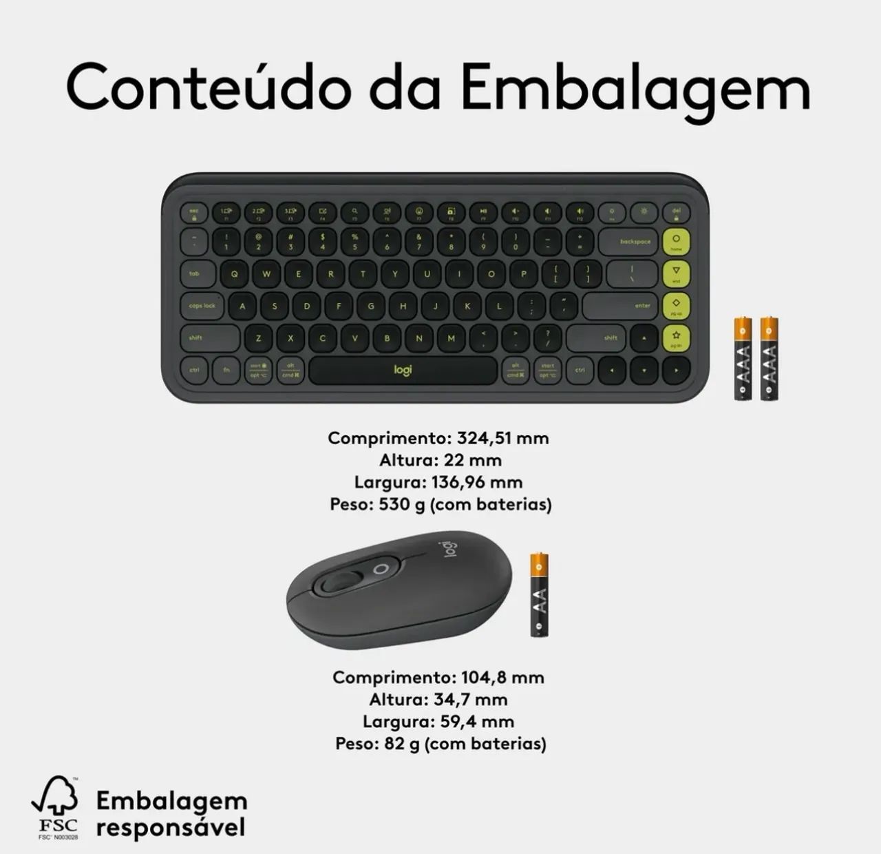 Logitech Combo: Teclado + Mouse (novo) - Foto 4