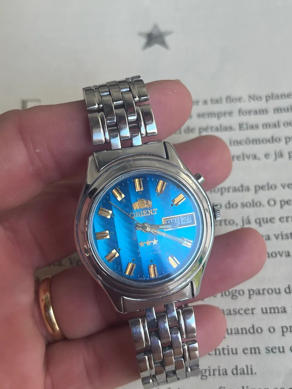 Relógio Orient Automático Mostrador azul  - Foto 5