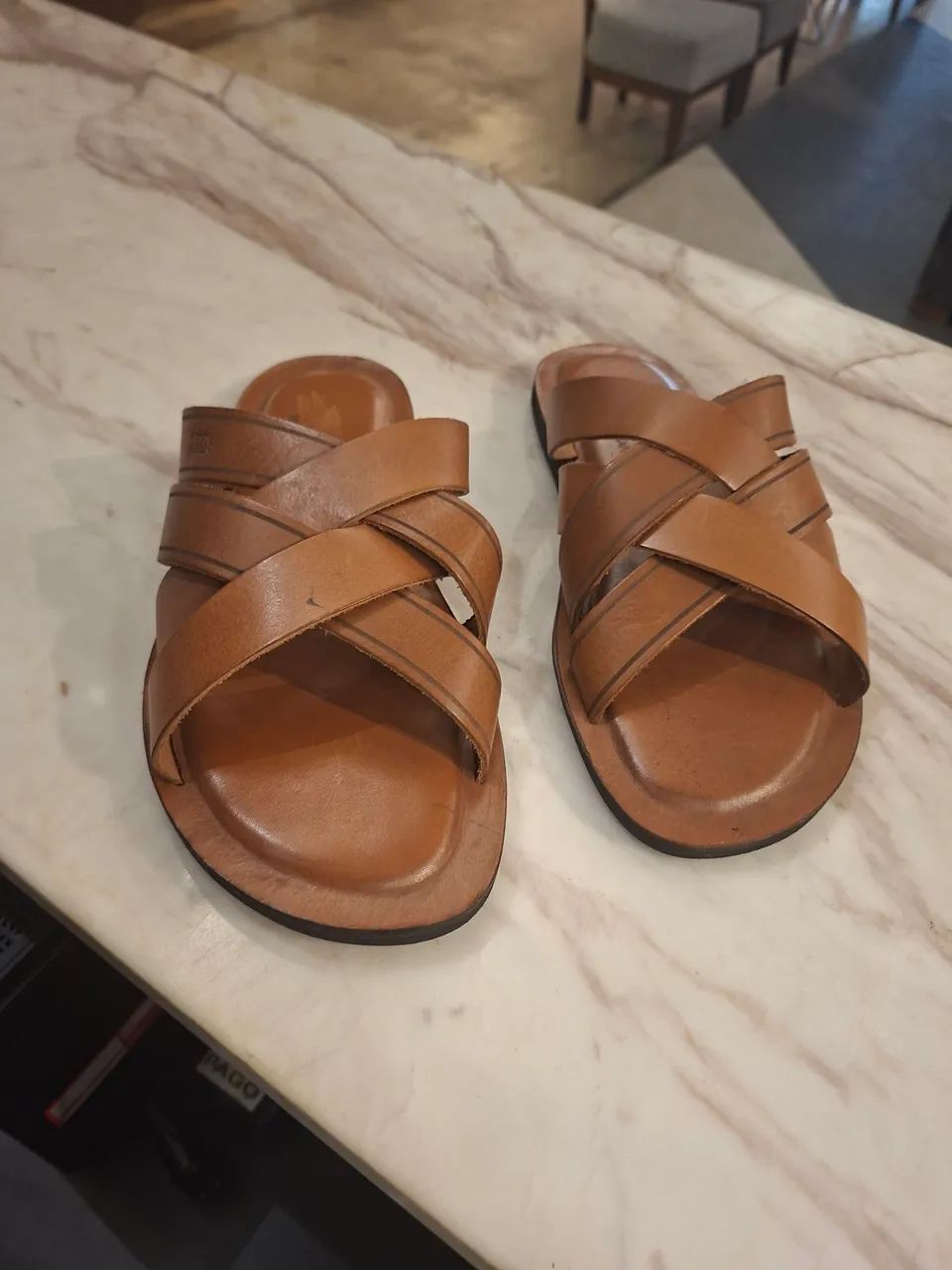 Chinelo em Couro (37 e 38) Ultimos Pares