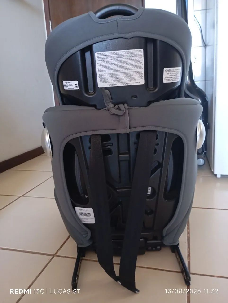 Cadeirinha Infantil para carro Safemax Fix 2.0 Isofix 9-36 Kg Cinza Litet - BB459 - Foto 6