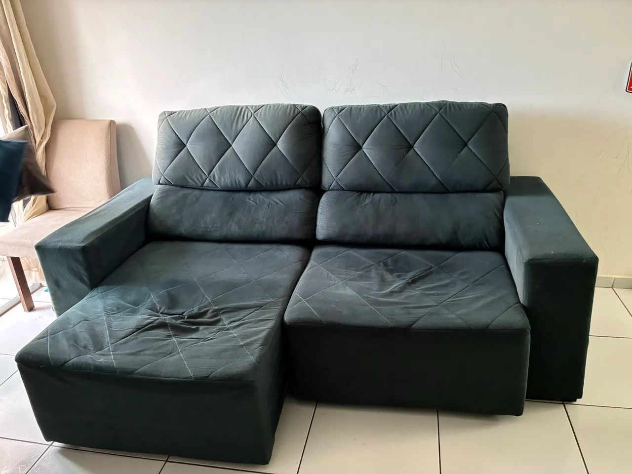 Sofá retrátil 3 lugares 