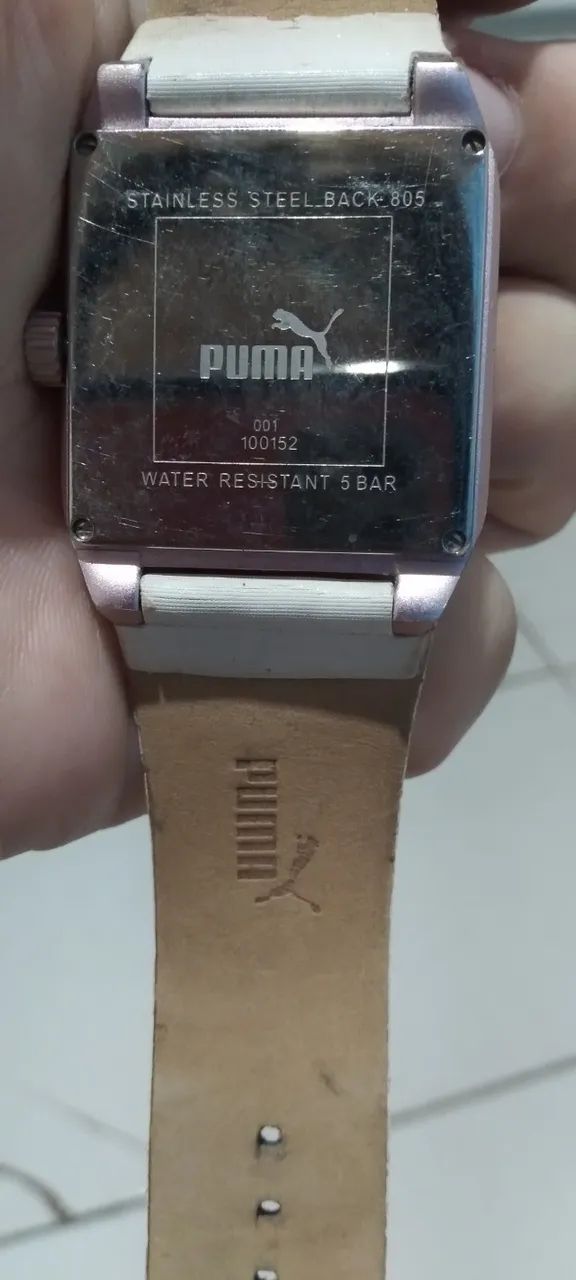 Relógio Puma Feminino Original Rosé com Pulseira Branca - Foto 2