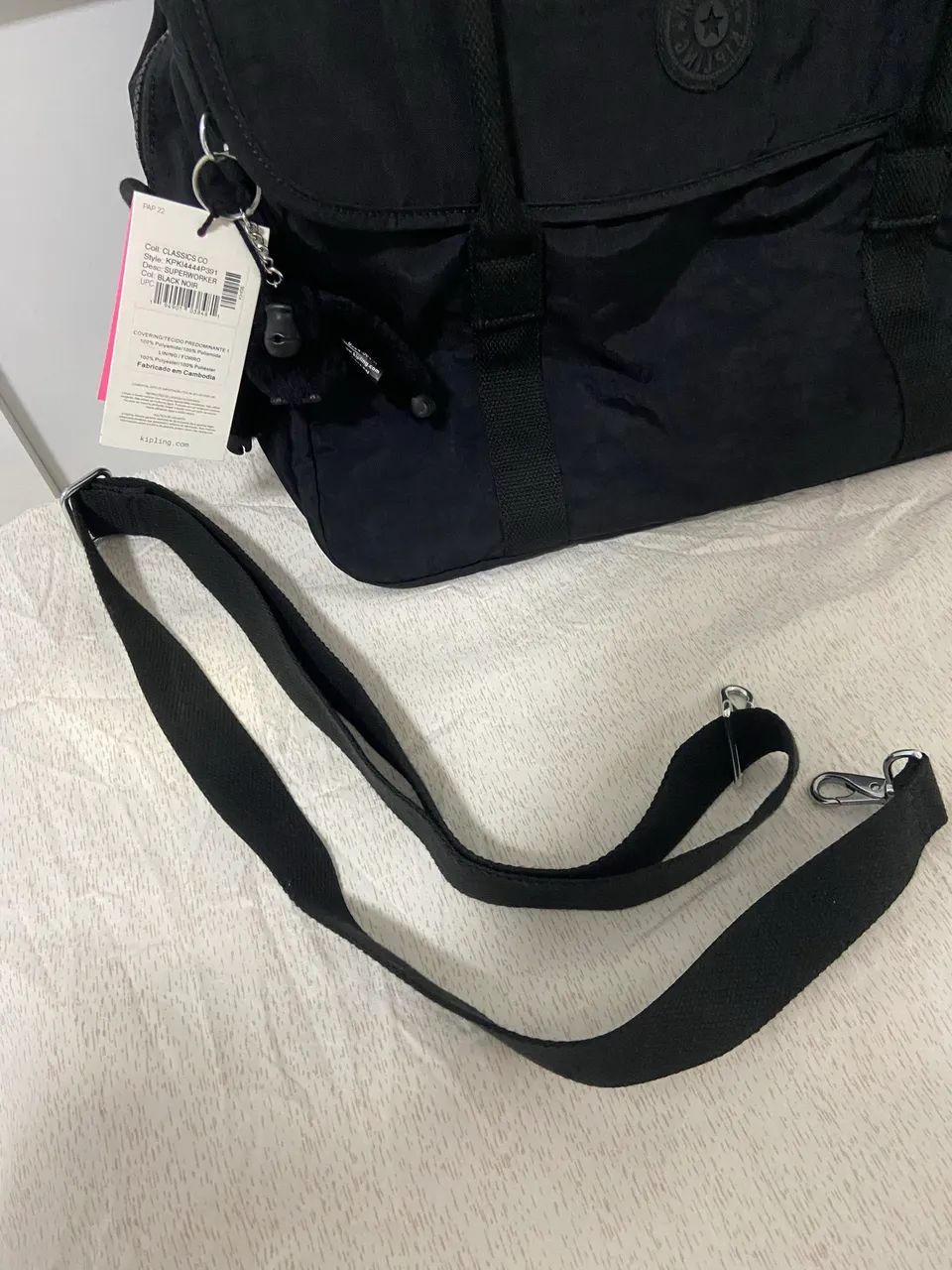 Bolsa kipling nova superworker preta - Foto 3