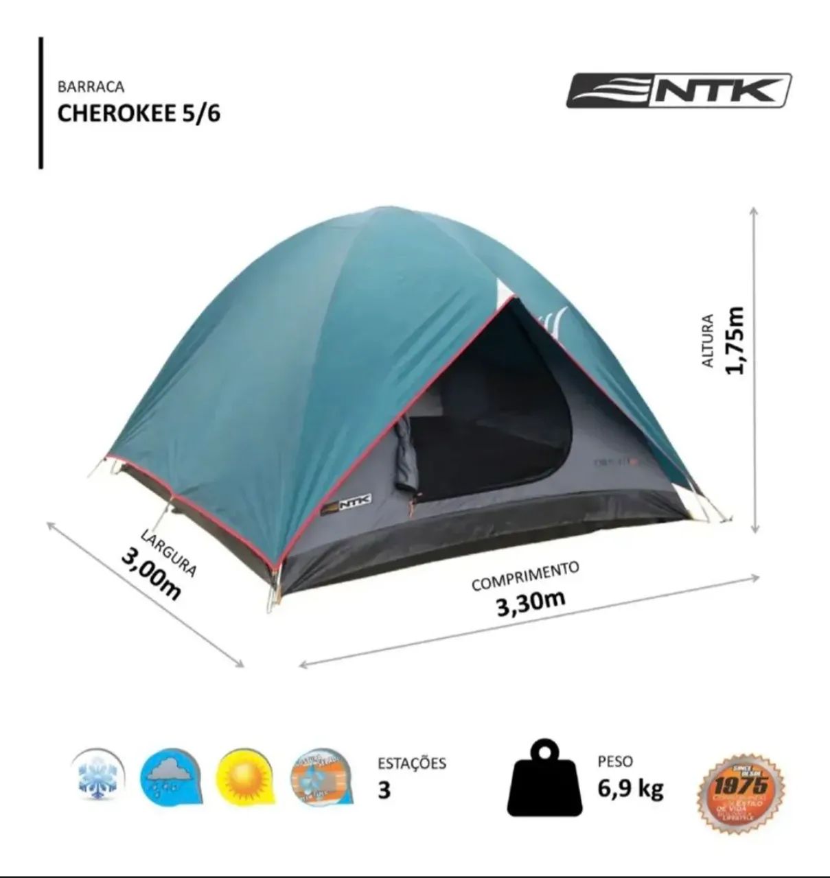 Barraca iglu NTK cherokee 5/6 pessoas  - Foto 4