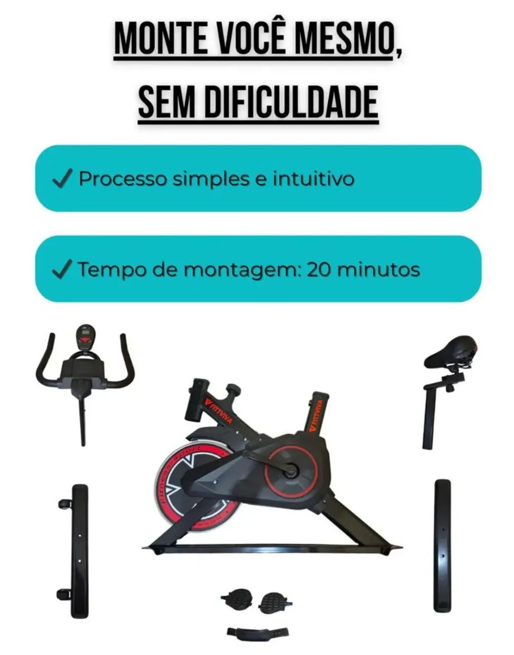 Bicicleta ergométrica semi nova - Foto 3