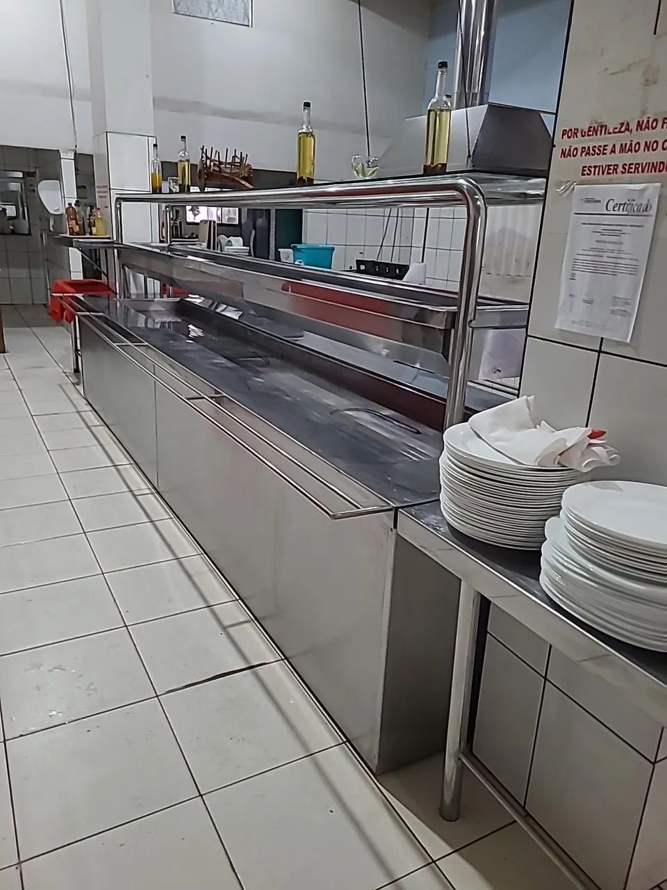 Buffet para alimentos quentes e frios