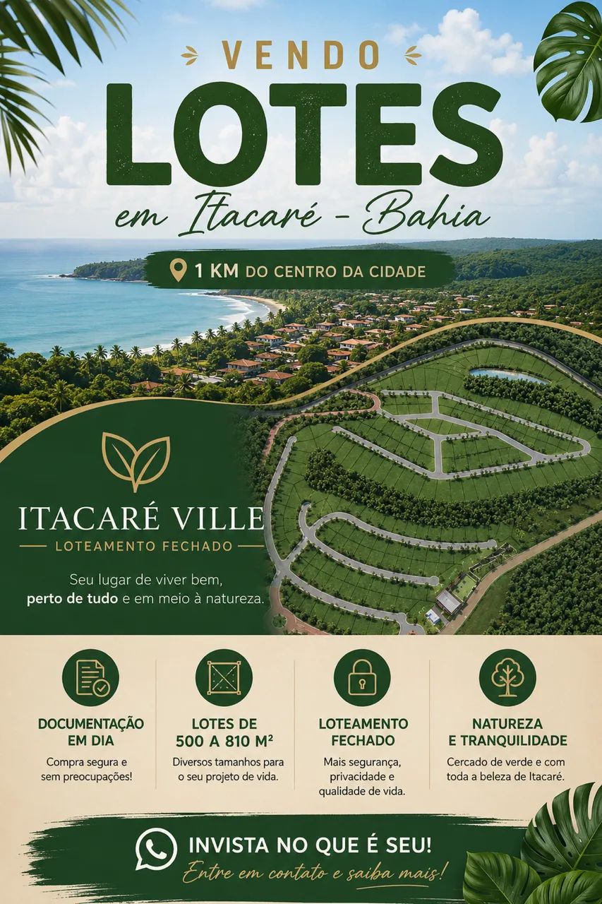 Vendo Lotes Com escritura de 500 a 800 m2 Itacaré Ba  - Foto 2