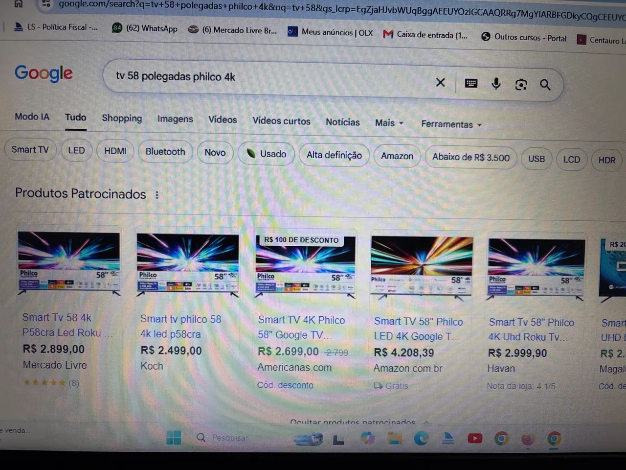 Tv 58 polegadas Philco 4k - Foto 2