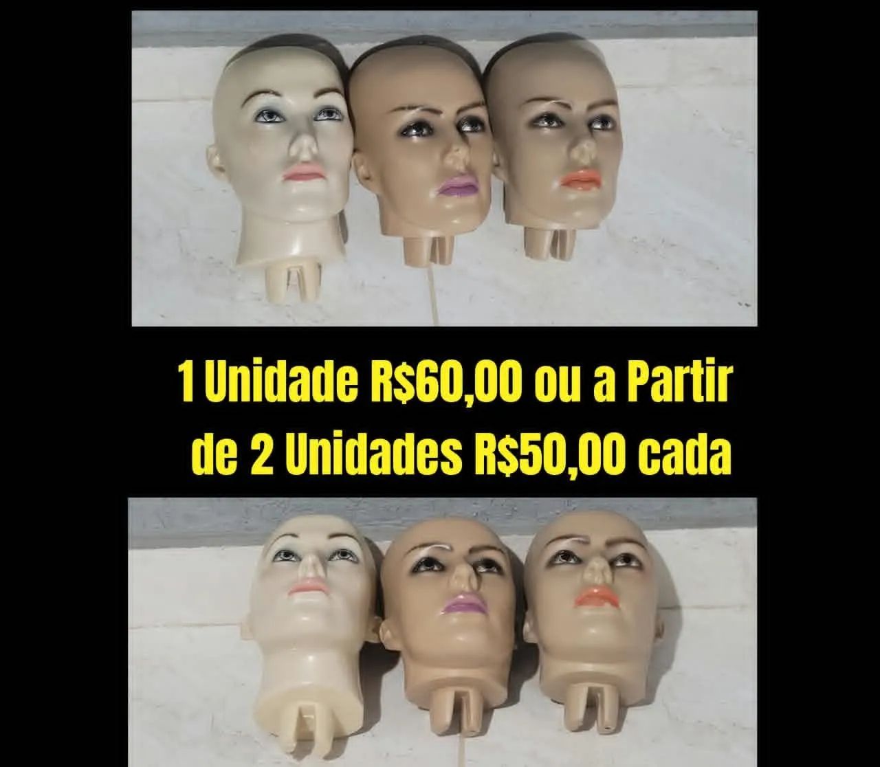 Cabeças e braços de manequins a partir de R$35,00 cada - Foto 3