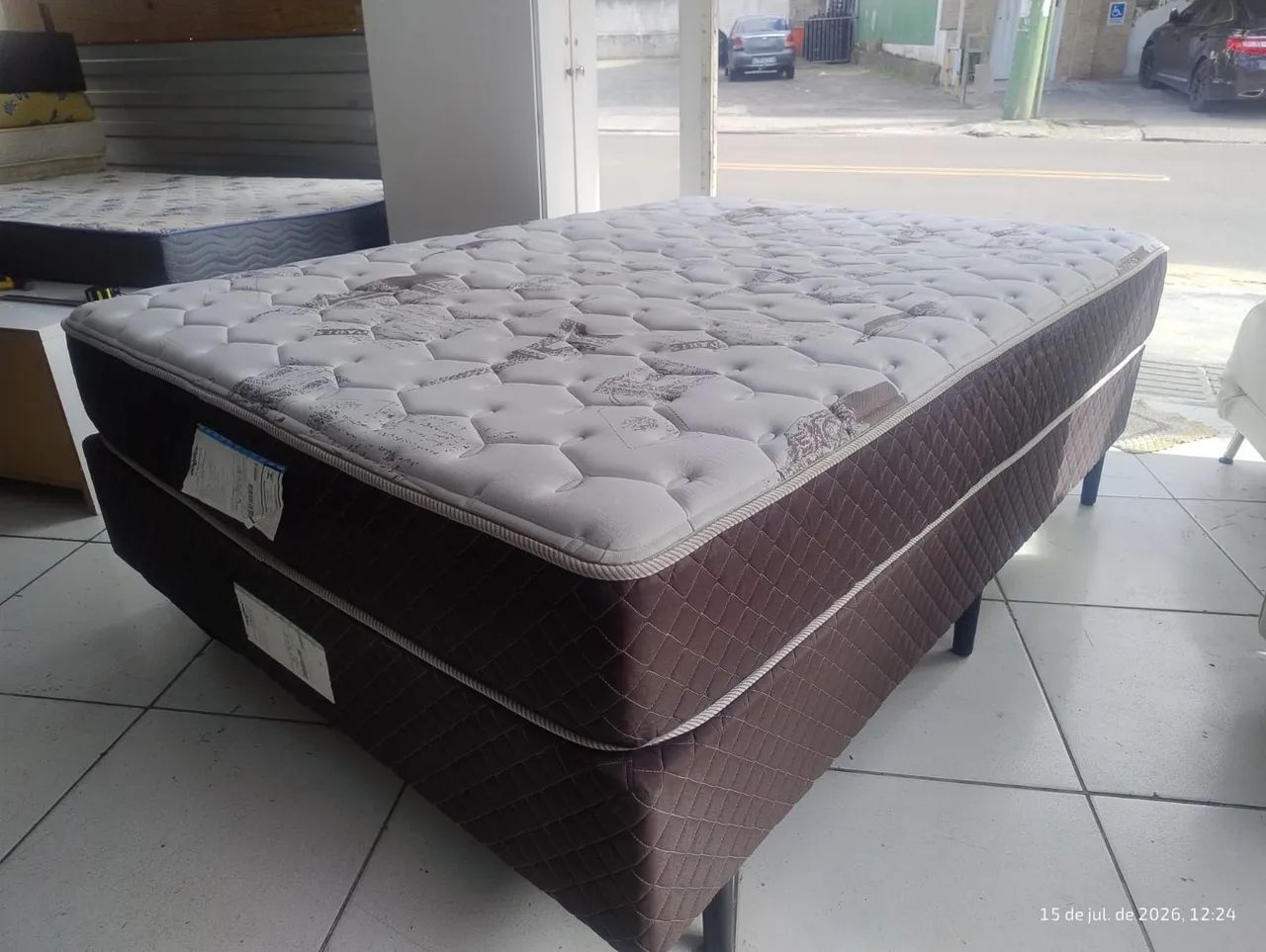 CONJUNTO BASE BOX COM COLCHÃO CASAL 