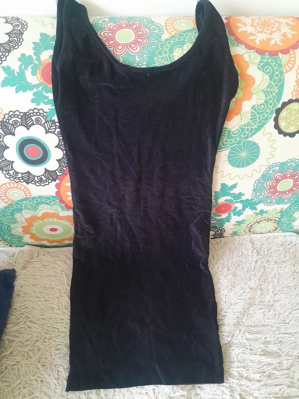 Vestido e conjunto e parka de veludo  - Foto 4