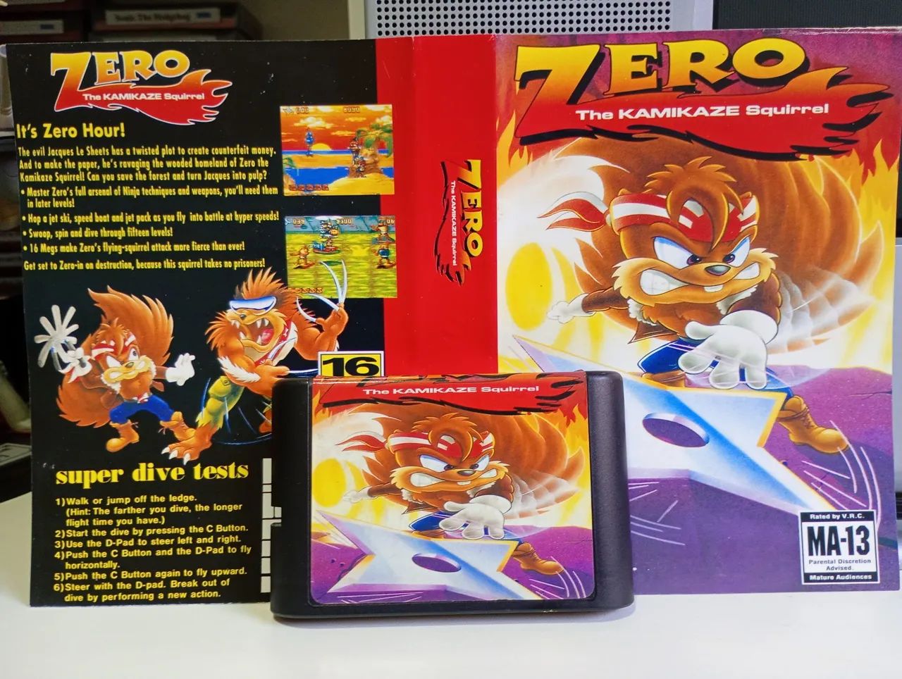 Zero The Kamikaze Squirrel paralelo SEGA Genesis Mega Drive +